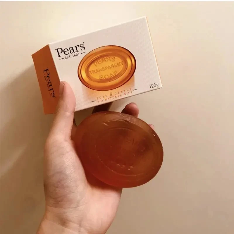 

Pears Transparent Amber Soap For Clean, Healthy Looking Skin 125g mild cleansing moisturizing body essential oil crystal soap