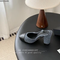 Sandales en cuir véritable pour femmes, talon super haut de 9,5 cm, bout rond, taille authentique 35-43, disponibles en différentes couleurs, bout rond 3