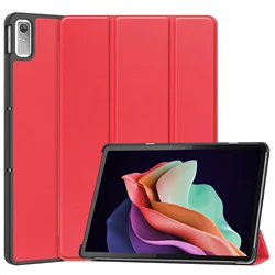 11.5'' Folding Stand Wake Sleep PU Leather Tablet Cover - Premium Design for Enhanced Protection and Style (Red)