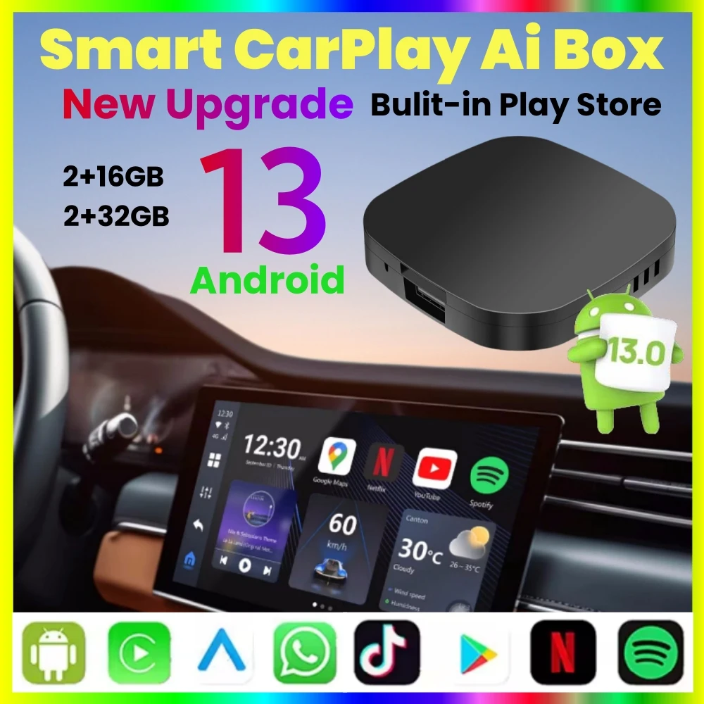 ROCKETEK Adattatore Wireless CarPlay & Android Auto 5 in 1 con Netflix ROCKETEK Adattatore Wireless CarPlay & Android Auto 5 in 1 con Netflix