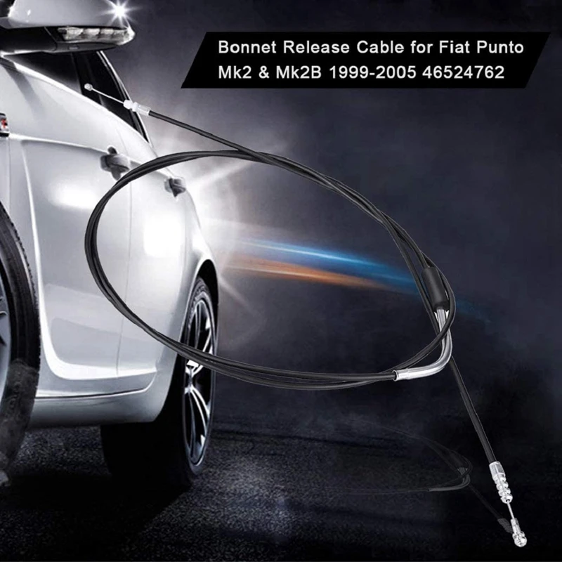 46524762 Black Car Release Cable For Fiat Punto Mk2 & Mk2b 19992005 Parking Brake