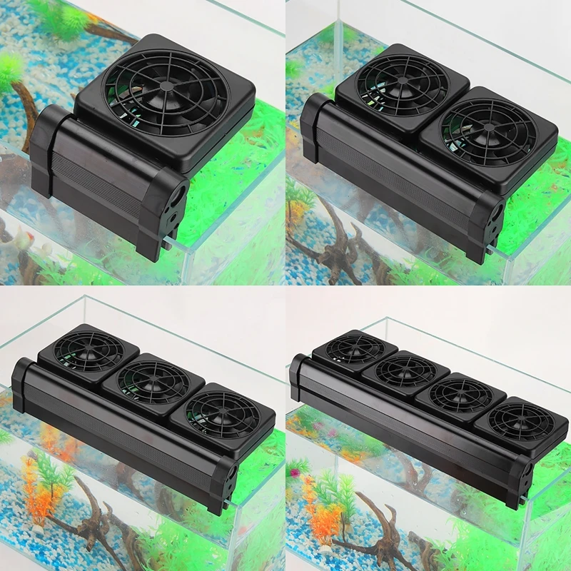 

2/3/4 Head Aquarium Chillers Cooling Fan System for Salt Fresh Water Fish Tank Temperature Control Cooling Fan Aquarium Access