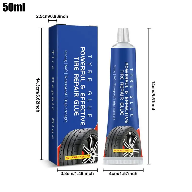 Tire Bead Sealer 50ml Rubber Cement Glue Tire Repair Sealant Tire Leak Sealant Tire Repair Tools Tire Sealant For Car Motorcycle 6