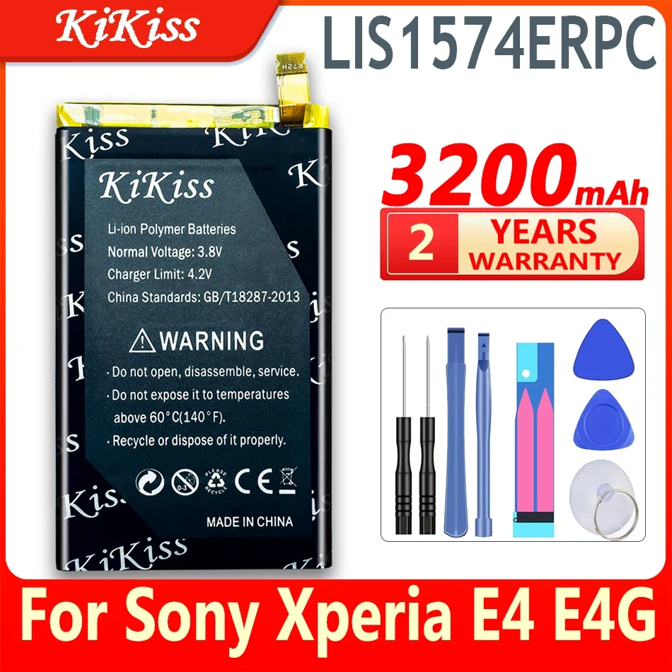 

KiKiss Battery For SONY Xperia E4 E2003 E2033 E2105 E2104 E2115 LIS1574ERPC Mobile Phone Battery 3200mAh For Sony E4