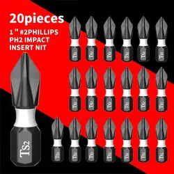 Tungsten Steel Magnetic Electric Screwdriver with Cross Head - High Hardness Hand Tool Set (5-20pcs) (20pcs)