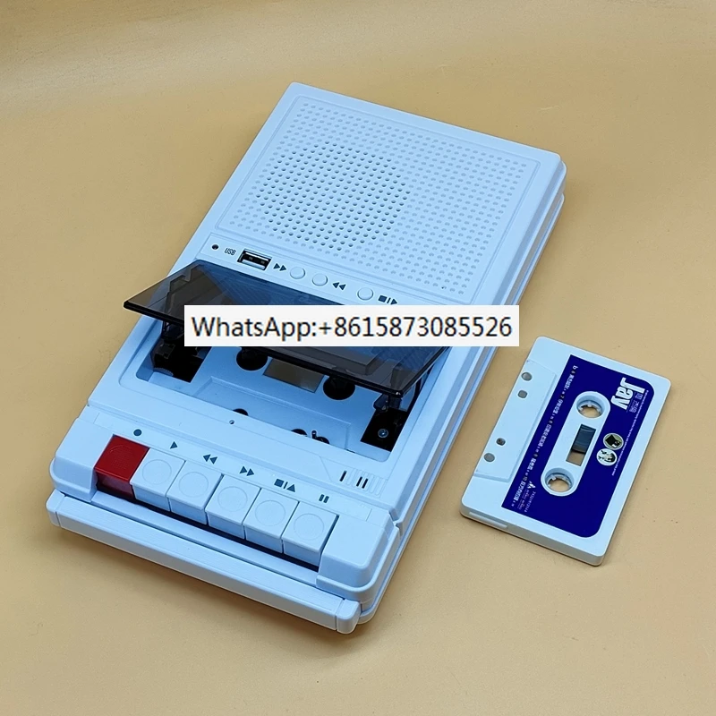 

Retro Stereo Cassette Player Walkman Cassette Tape Music Audio Auto Reverse With Recorder External Speaker USB Playback