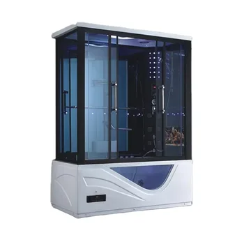 ห้องน้ำสำเร็จรูปพร้อมฝักบัวอาบน้ำ ห้องอบไอน้ำหรูหรา อ่างอาบน้ำและอ่างอาบน้ำแบบมีฝาปิดกระจก ห้องสปา อ่างสปา ห้องซาวน่า 1