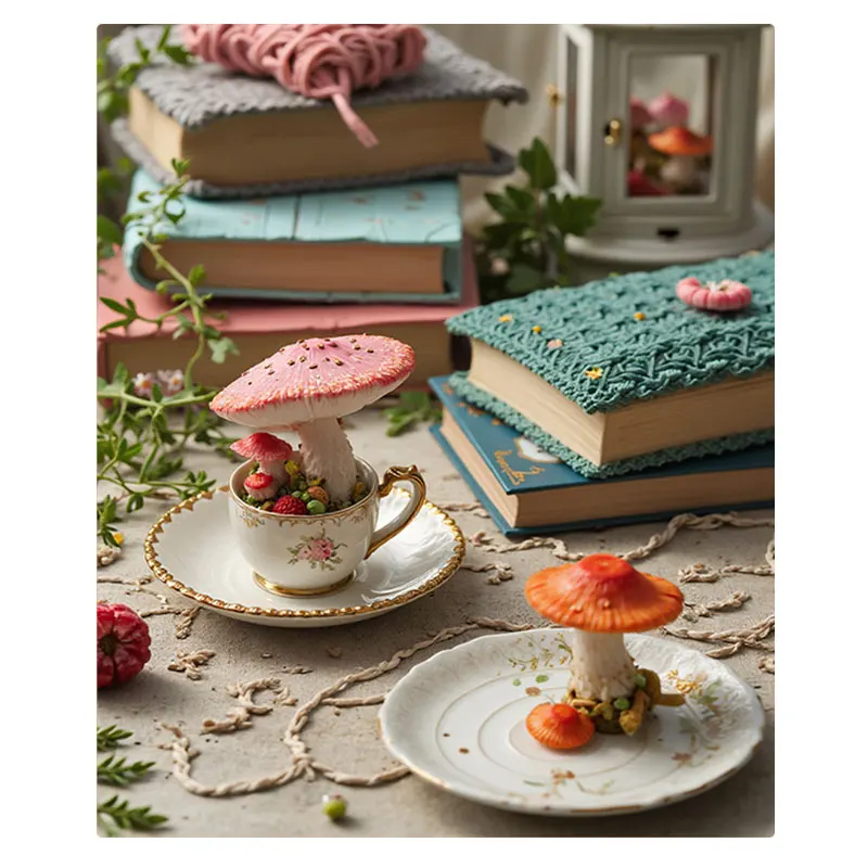 Cozy Flannel Mushroom Tea Party Blanket