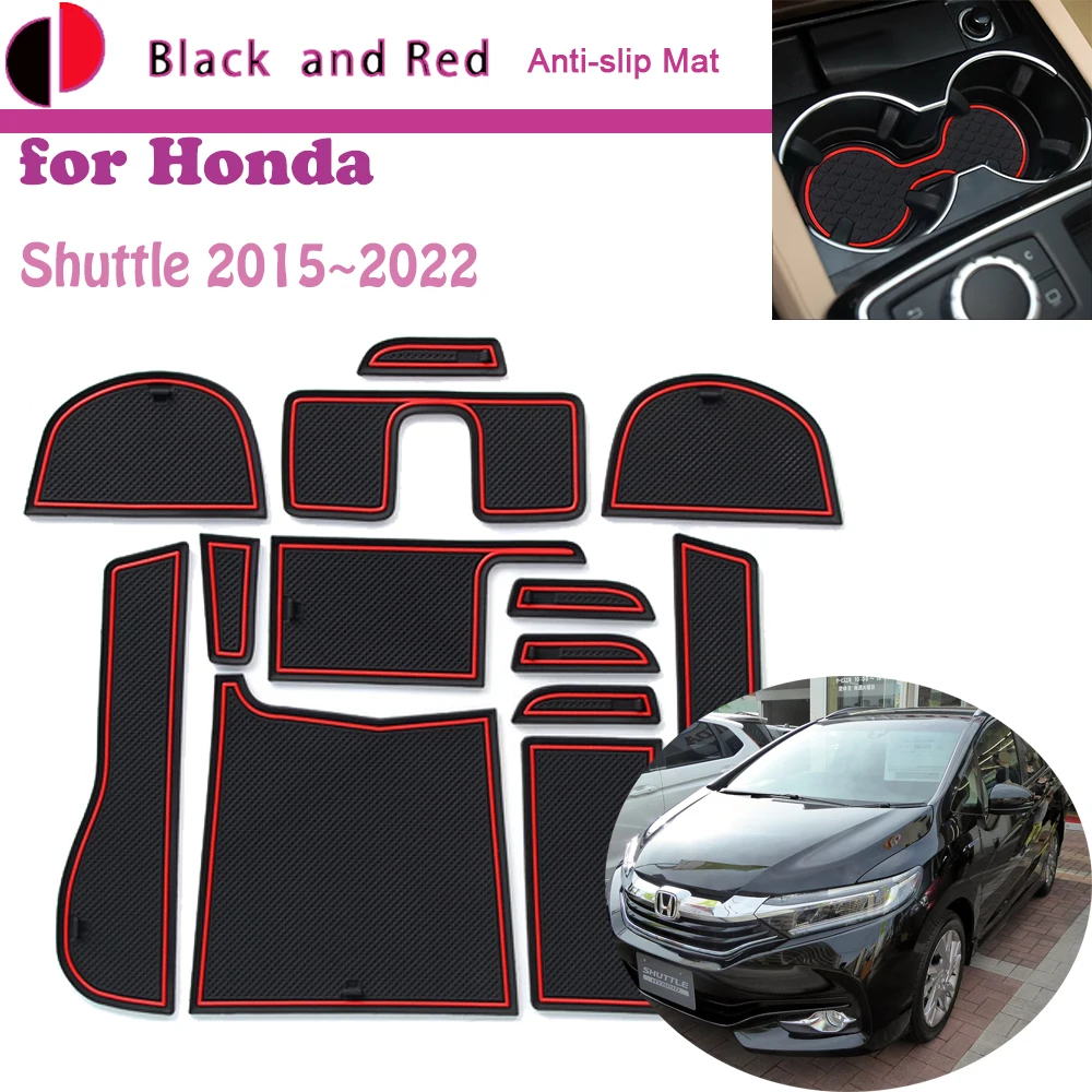 Rubber Mat Door Groove for Honda Shuttle GP7 GK8 9 2015~2022 2016 Cup Cushion Gate Storage Slot Coaster Dust-proof Sticker Pad