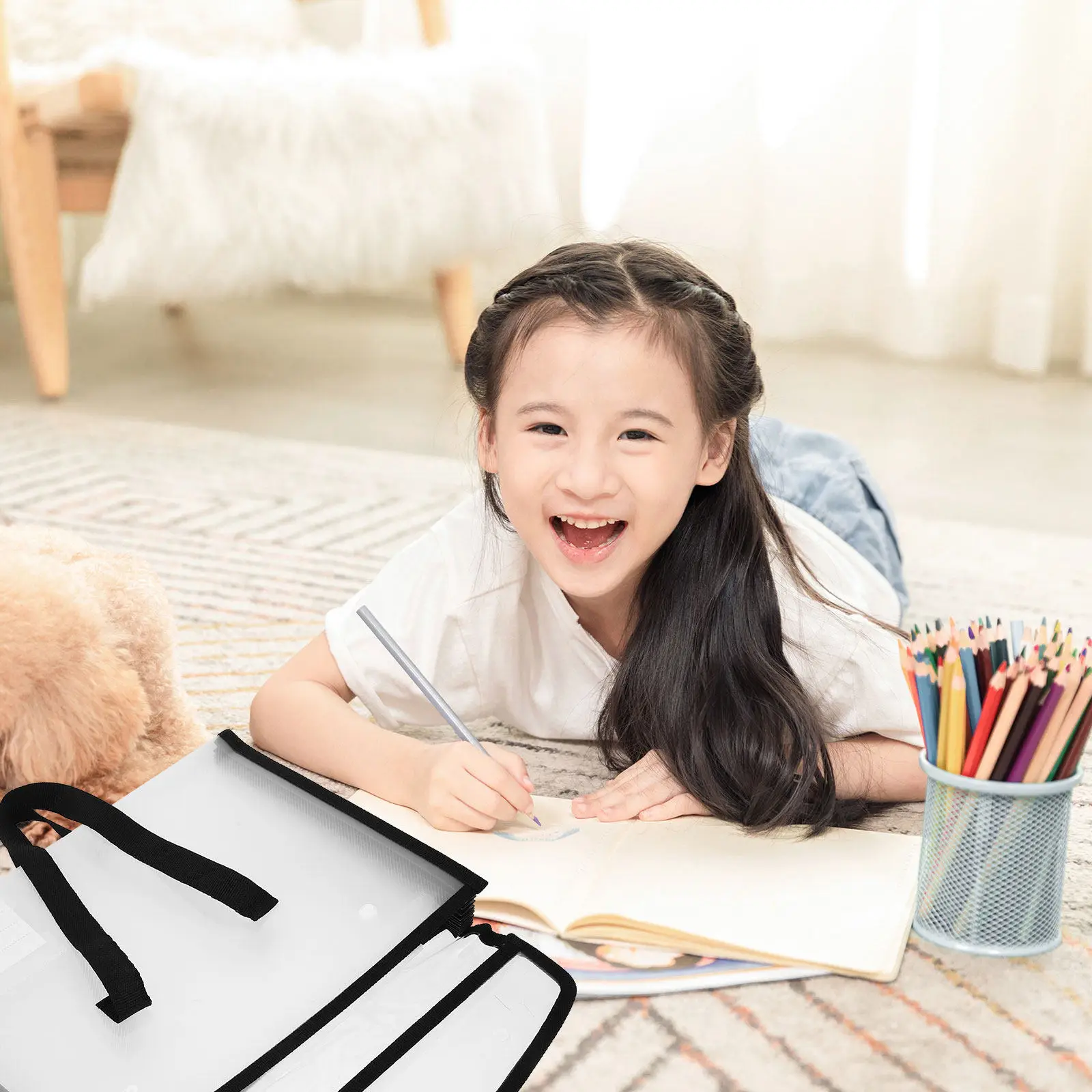 휴대용 경량 플라스틱 아코디언 파일 정리함 문서 폴더 가방 (영수증, 쿠폰, 티켓, 명함, 상품권용)