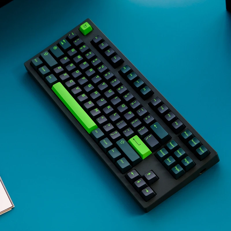 Abs Double Shot Key Caps Cherry Perfil Keycap para 61 64 68 84 87 96 980 104 Chaves Grupo Ícone Gmk Wavez 253 Chaves - Imagem 2