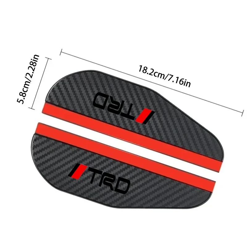 2Pcs Carbon Fiber Car Rearview Mirror Eyebrow Rain Cover For TRD TOYOTA Crown Reiz Corolla Prada Alphard Yaris Vitz Camry GT86