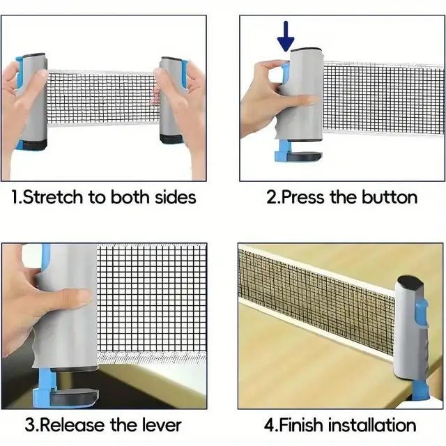 Universal Retractable Ping Pong Net Portable Table Tennis Training Net Rack Anywhere Retractable Net Rack Exercise Equipments 2