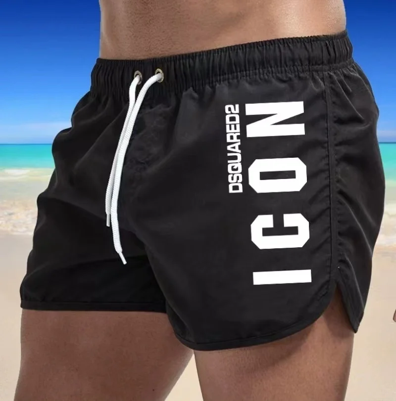 New Men's Swim Shorts Swim Trunks Quick Dry Board Shorts Bathing Suit Breathable Drawstring With Pockets Surfing Beach Summer