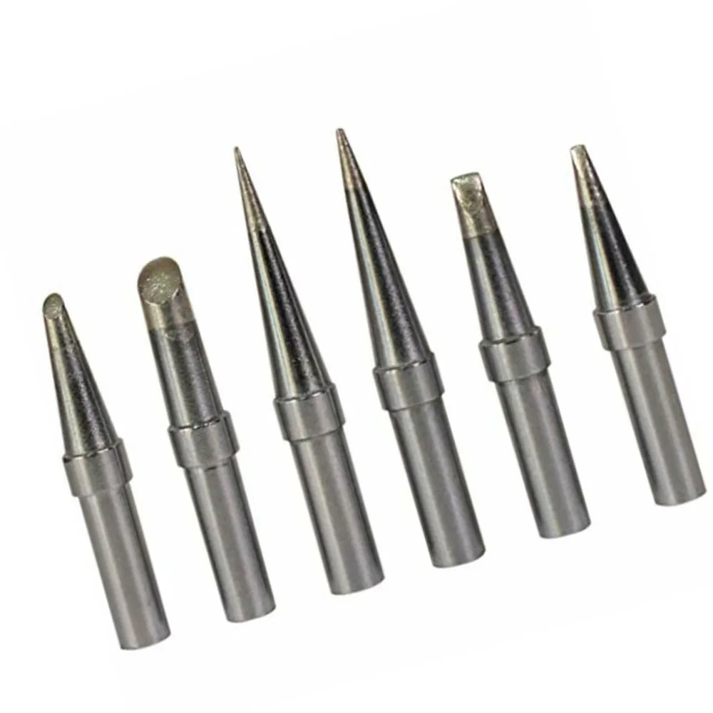 6Pcs/Set Soldering Iron Tips Replacement ET Soldering Iron Tips For Weller WE1010NA WESD51 WES50/51 PES50/51 LR21 Series Solder filler wire