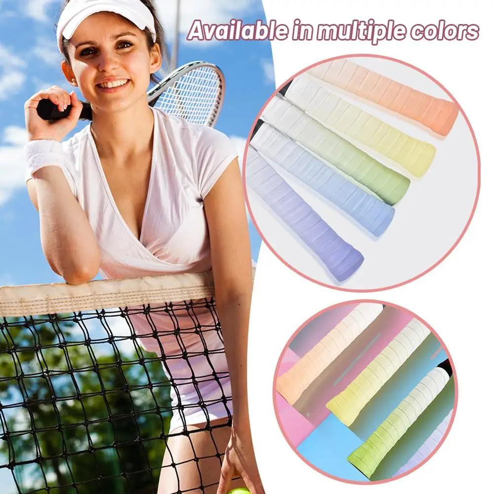 Thickened Tennis Racket Grip Tape Anti Slip Perforated Super Absorbent Tennis Handle Tape Badminton Overgrip For Racquet