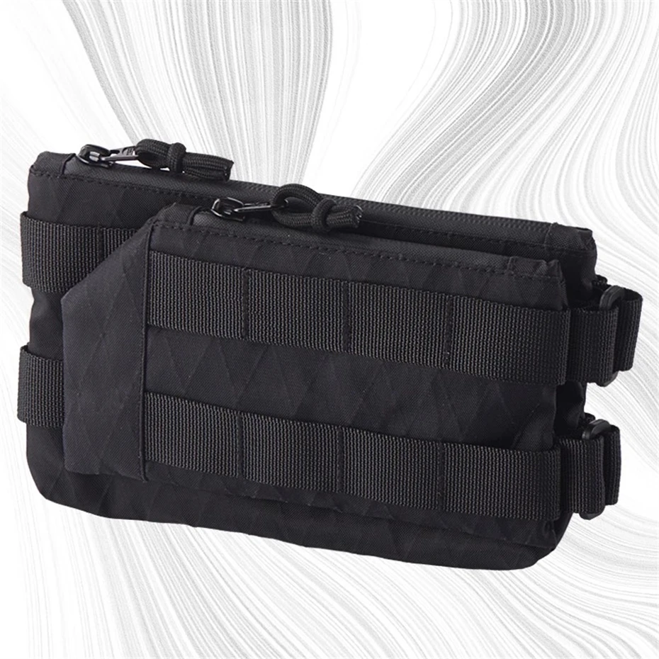 전술 다기능 분리형 접이식 부착 소형 가방 Techwear 스타일 마그네틱 버클 연결 2-in-1Phone 카드 가방