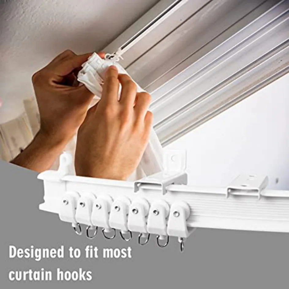Description Picture 3 of item2/5M FlexiBendable Curtain Track for Bedrooms Balconies Bathrooms Room Divider Ceiling Silent Track Home Window Decor Accessory