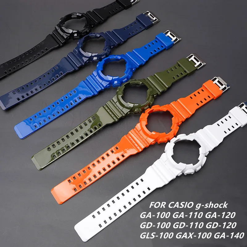 

TPU Resin watch strap case for CASIO GA-100 GA-110 GA-120 GD-100 GD-110 GD-120 GLS-100 GAX-100 GA-140 Waterproof watchband