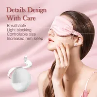 dropshipping 100% 3D Silk Sleep Mask Natural Sleeping Eye Mask Eyeshade Cover Shade Eye Patch Soft Portable Blindfold Travel 2