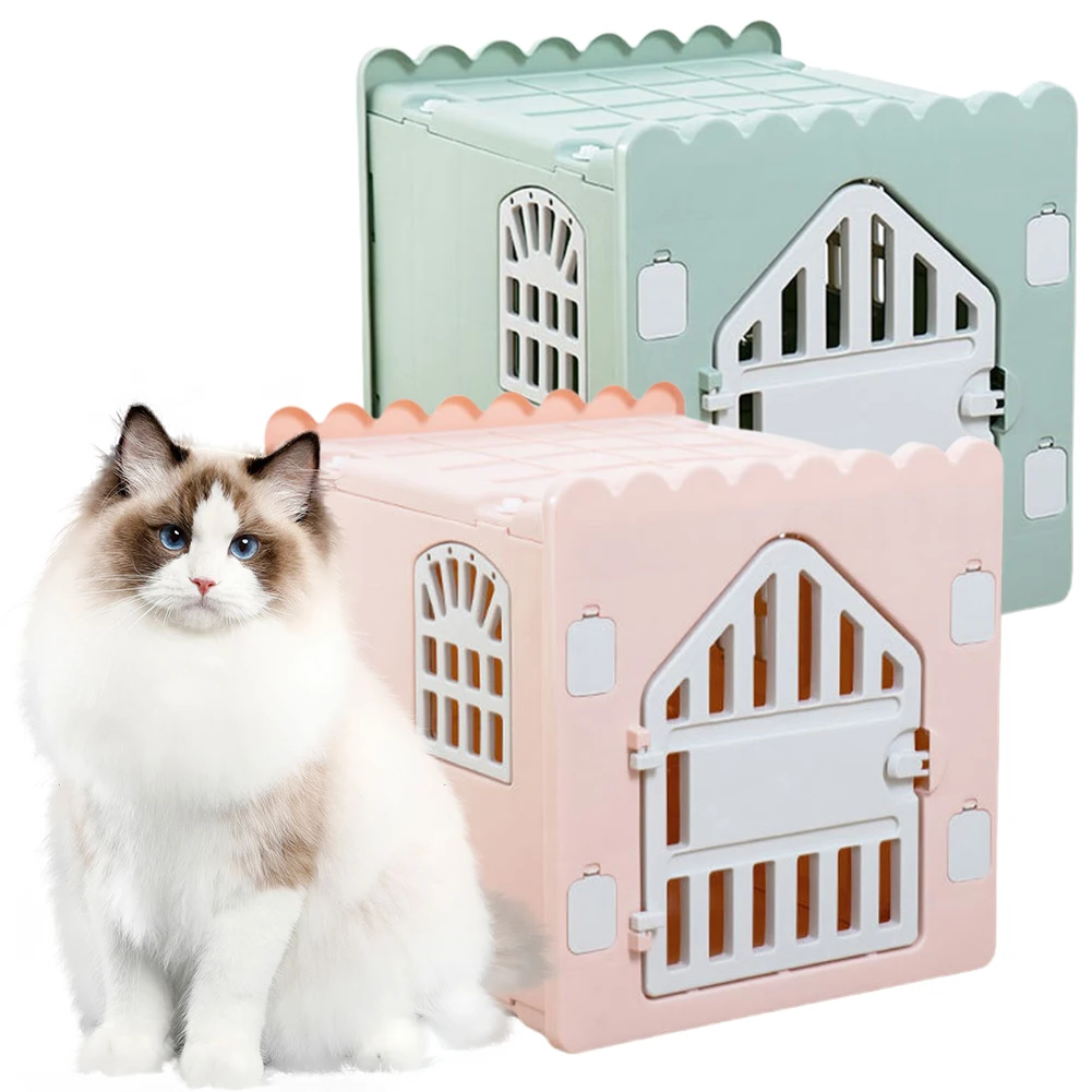 Waterproof Cat House Indoor Plastic Cat House for Outdoor Cats Feral Outdoor Sturdy Bed for Small Pet Gift