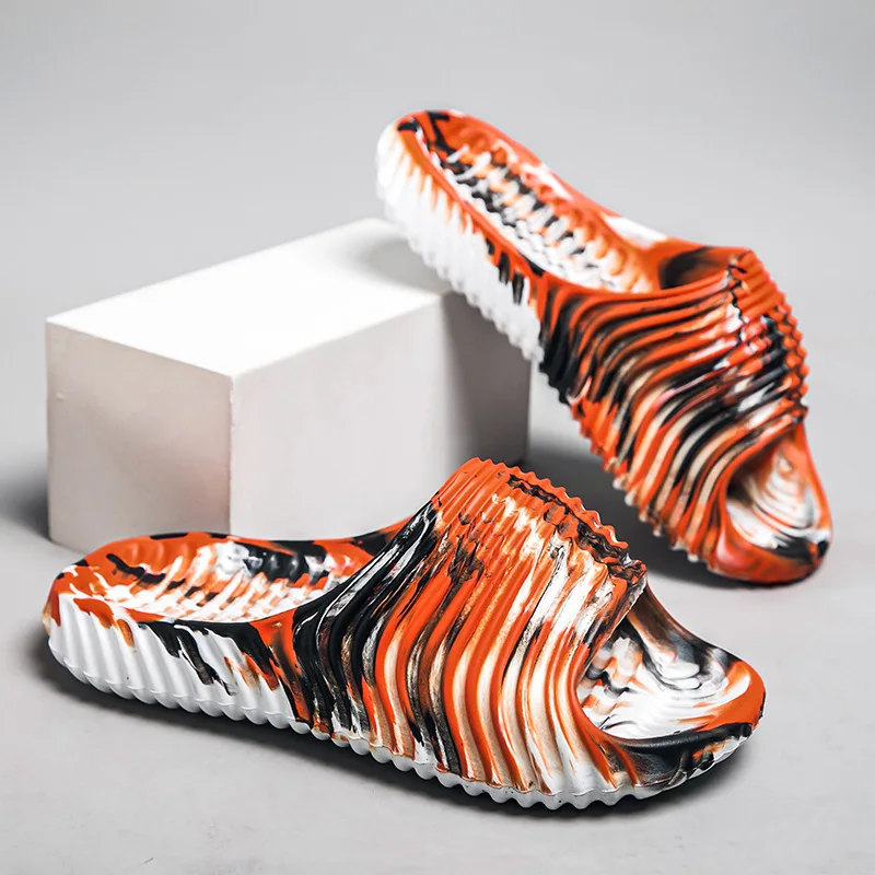 Men's Slippers Summer Wear Sports Trend Couples Home Bathroom Wear-resistant Soft Sole Slippers Women Camouflage Soft Sole Shoes