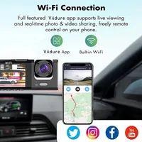 WiFi 3 canaux voiture DVR trois voies Dash Cam à l'intérieur de la caméra du véhicule DVR enregistreur FHD 1080P vidéo Mini enregistreur Dashcam Camcord 4