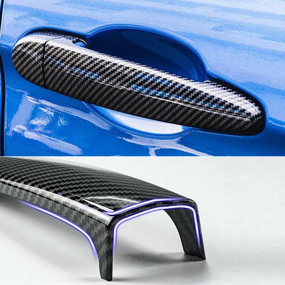 Black Abs Plastic Carbon Fiber Door Handle Cover Creative For Bmw 3 Series E90 E91 Sedan X1 X2 X3 2005-2012 Car Accessories