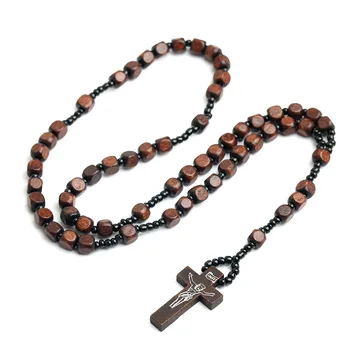 Wooden Rosary Necklace 1