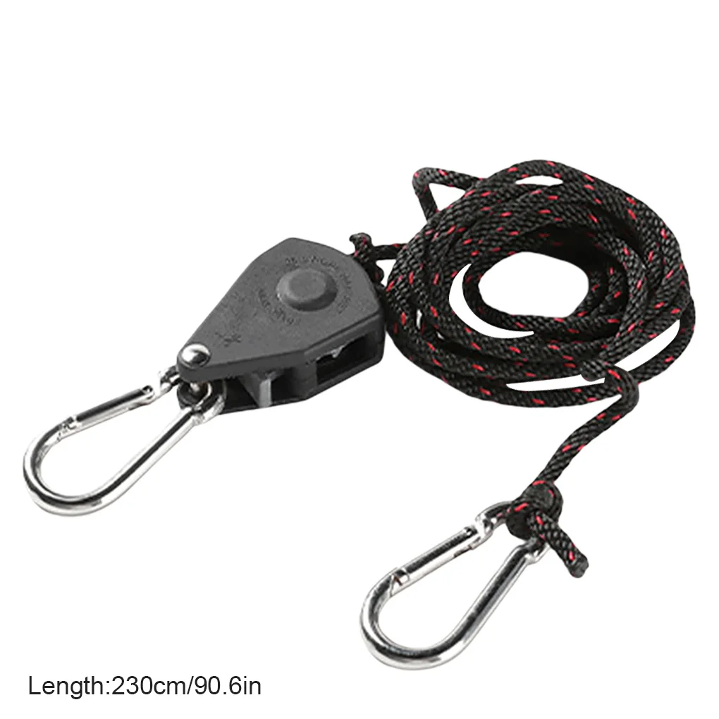 Rope Ratchet Hanger Tent Pulley Tie Down Fixture Locking Release Straps Gear Supplies Outdoor Canopy Equipment 2.3m