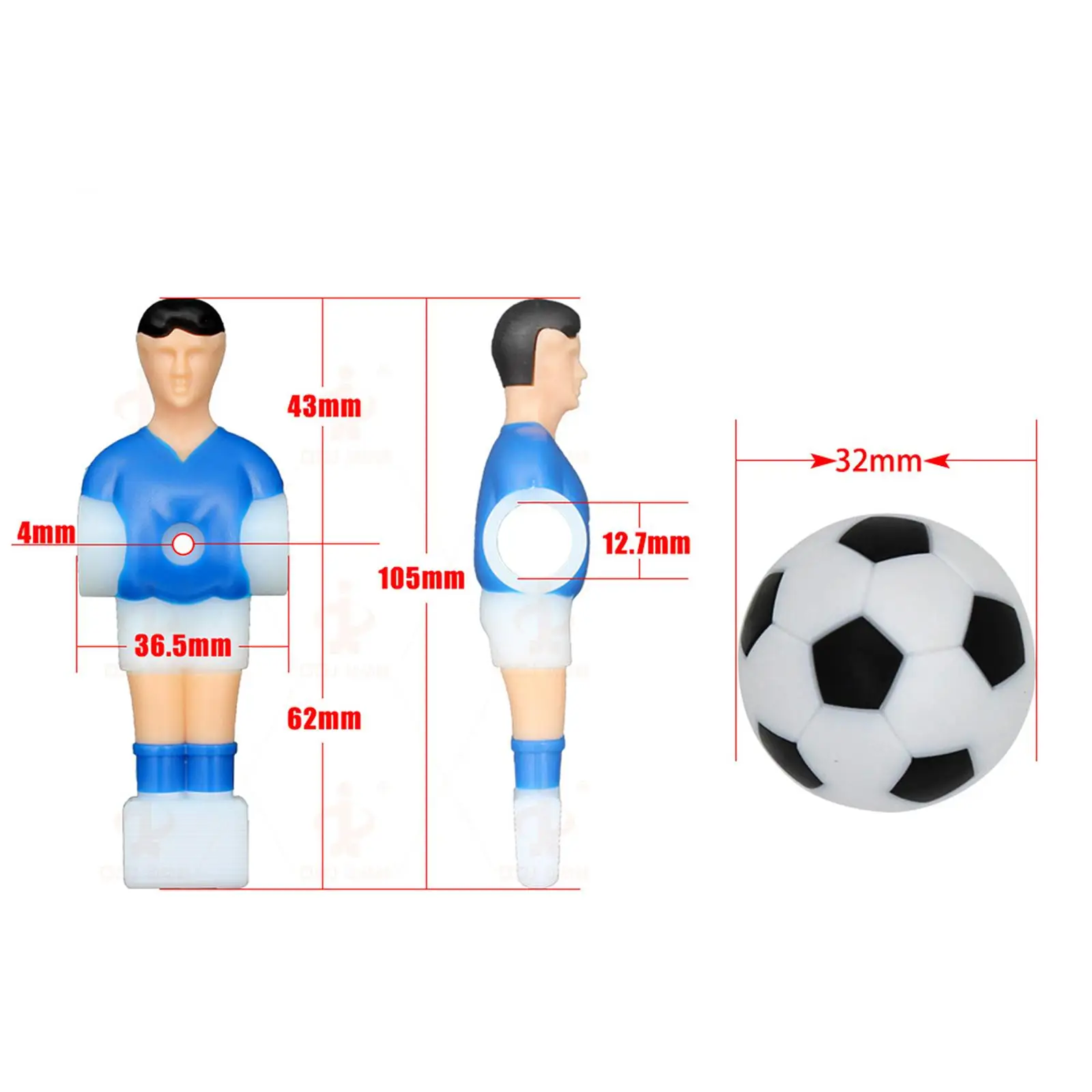 Football Machine Accessories Table Soccer Men Table Soccer Player Mini Football Player Replacement Parts