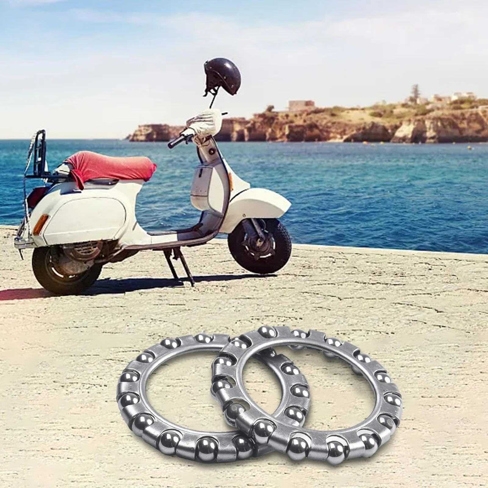 Durable Silver Steel Steering Bearings - Easy to Use Inner and Outer Design