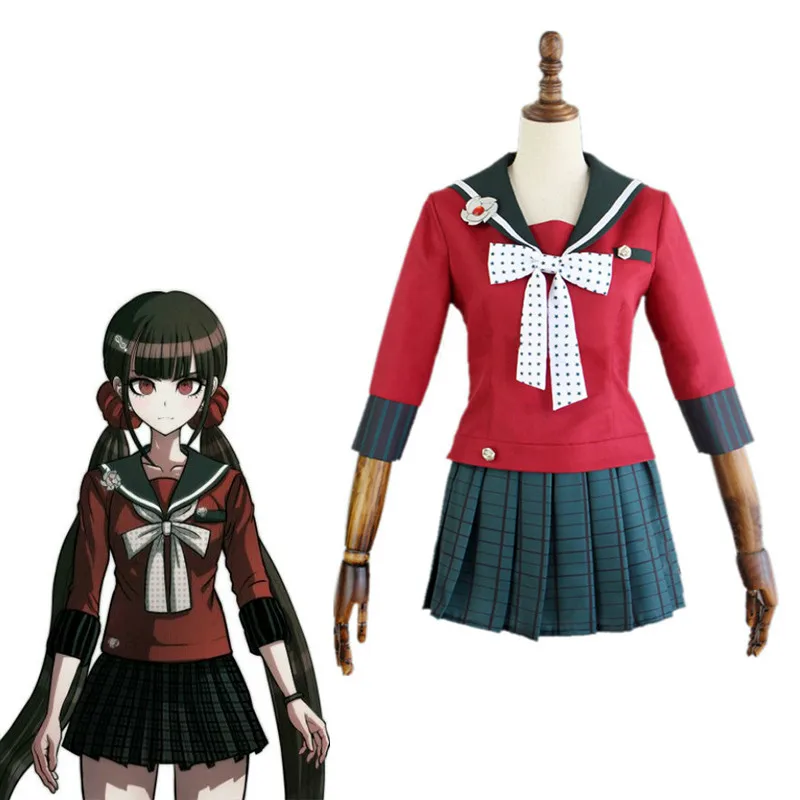 

New Danganronpa V3 Harukawa Maki Cosplay Costume women Japanese Game Uniform Suit Outfit Clothes Tops Skirts Accessories