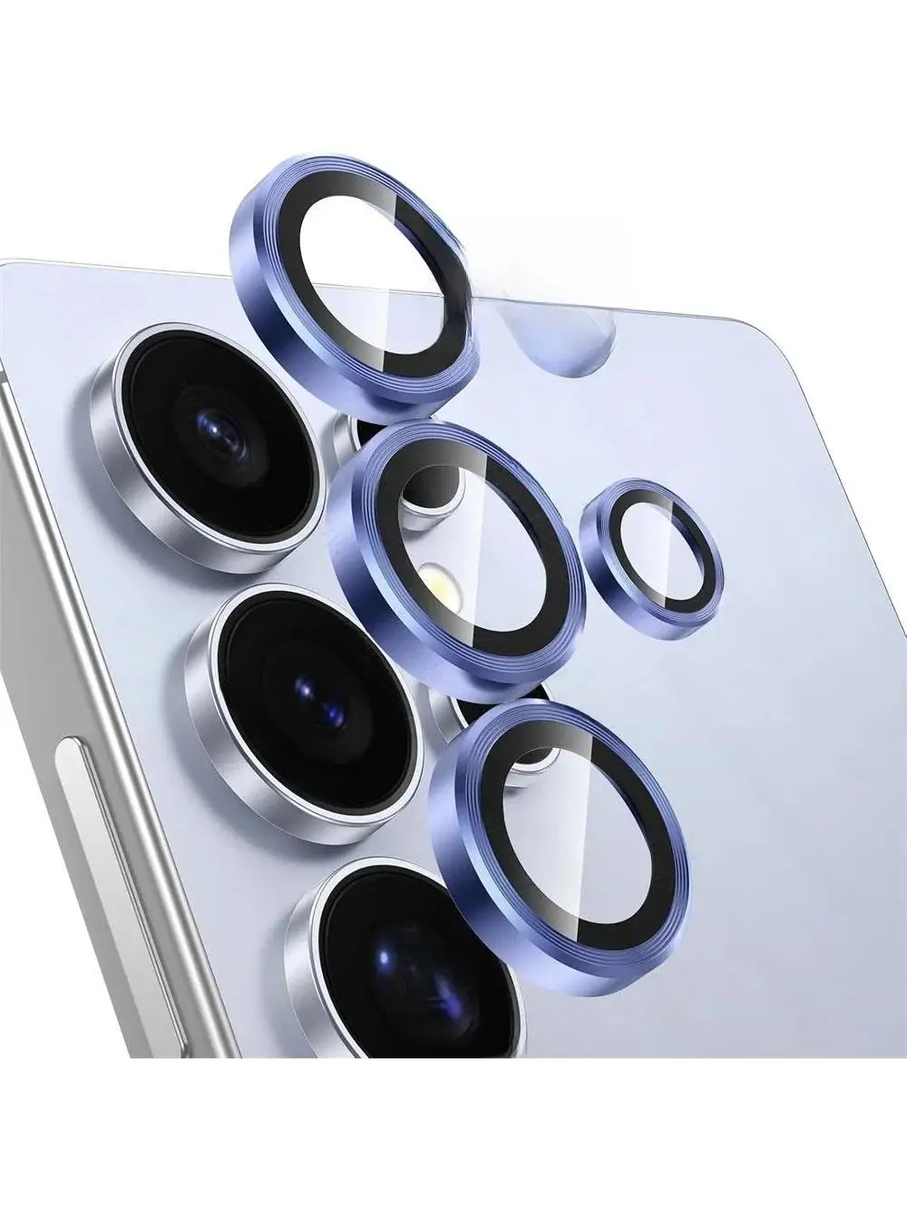 Aluminium Alloy Ring Camera Protector with HD Tempered Glass Film