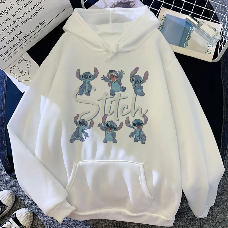 thumbnail image 4 of Disney-Sudadera con capucha de Lilo Stitch para hombre y mujer, ropa de calle con estampado de Anime Kawaii, de Manga corta, 4 of 5
