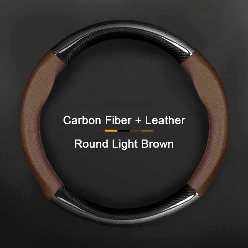 عدم الانزلاق ألياف الكربون الجلود غطاء عجلة القياد...