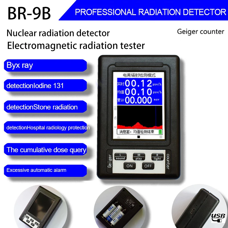 BR 9B Radiation Nuclear Radiation Dosimeter Detector Geiger Counter Radiation