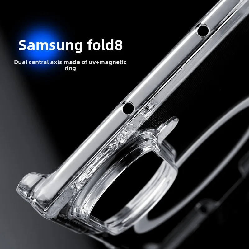 Magnetic Shockproof Transparent Back Cover with Hinge Protector