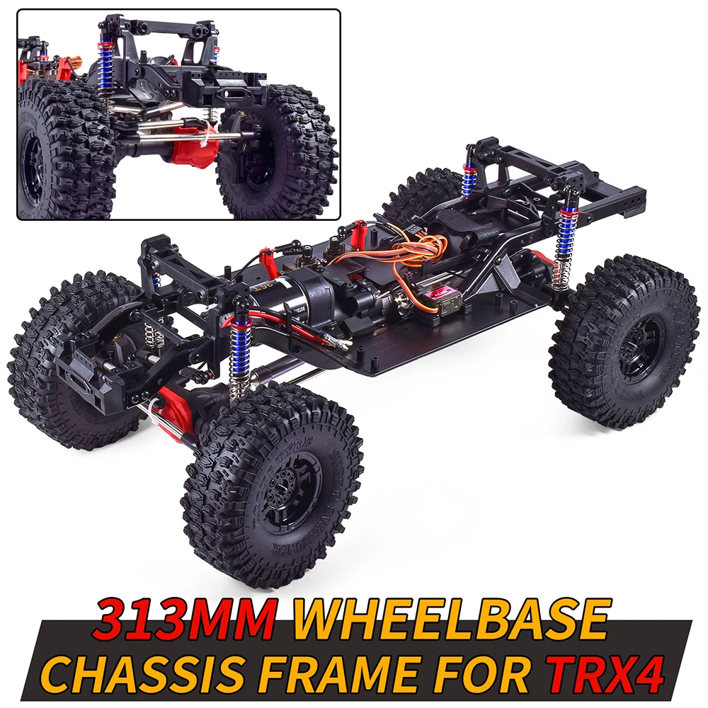 AUSTARHOBBY 1/10 RC카, 2 단 변속기 섀시 프레임, AXIAL SCX10 II 90046 90047 RC 클라이밍 오프로드 카, 313mm