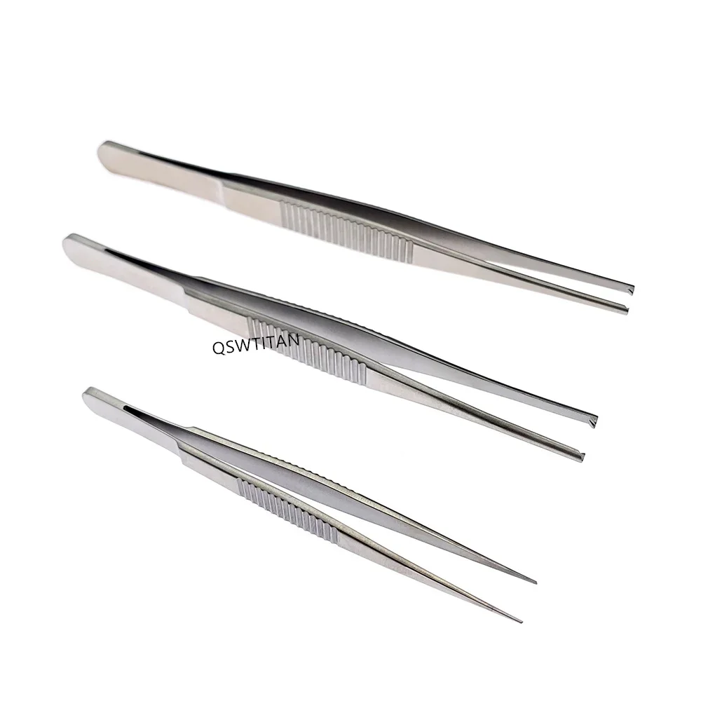 Teethed Tissue Forceps Tweezers Serrated Tips Stainless steel Plastic Eye Surgical Instrument Capsulorhexis Forceps Ophthalmic Tool Plastic Surgery Tool