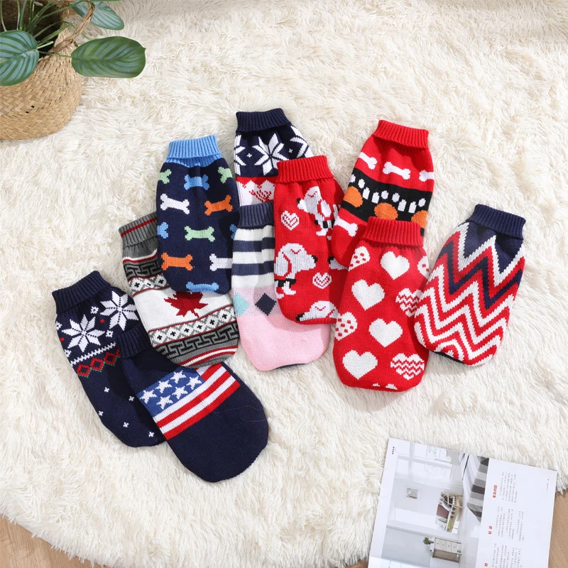 Cute Cat/Small Dog Sweater Assorted Colors, Patterns & Sizes 3