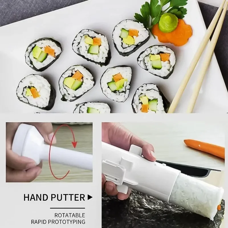 1개 가정용 DIY 롤러 라이스 몰드 원통형 스시 메이커 주방 도구