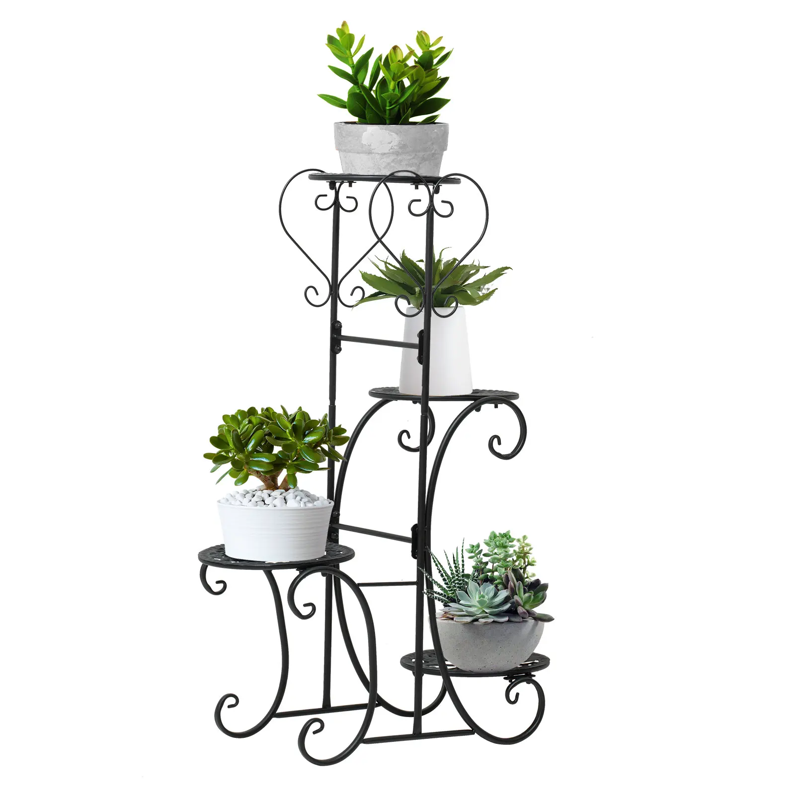 4 Tier Extra Large Metal Plant Stand Shelf Anti Rust Iron Home Garden Flower Pots Rack Out/Indoor Balcony Planter Holder Decor