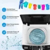 Portable Washing Machine, 17.8Lbs Capacity Full-Automatic Portable Washer, 2.4Cu.ft Washer and Dryer Combo with Drain Pump, 10 P 3