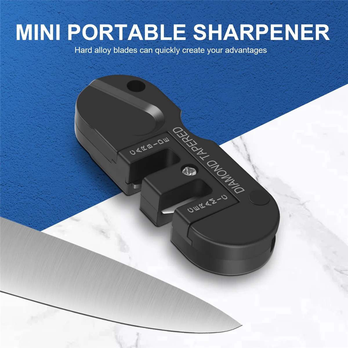 Portable Mini Knife Multifunction Sharpener, Steel Outdoor EDC Mini Tool Sharpener