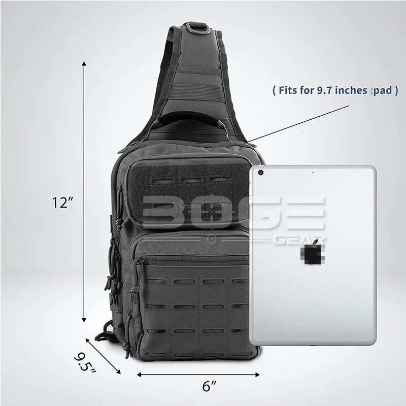 Tactical Sling Shoulder Bags Rover Chest Pack for Hunting Hiking EDC Backpack Molle Assault Range Bag Fit for 9.7"Pad 2