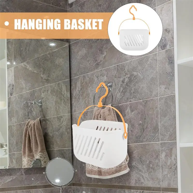 Bathroom Hand Basket Bathroom Hand Basket Portable Shower Organizer Wall Mounted Plastic Hamper 32x21.5x12.5cm
