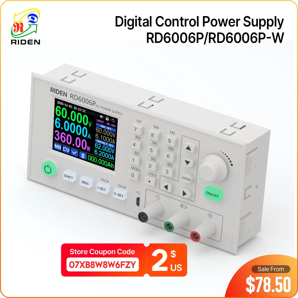 RD RD6006P RD6006PW 5 digit USB WiFi DC DC Voltage current Step