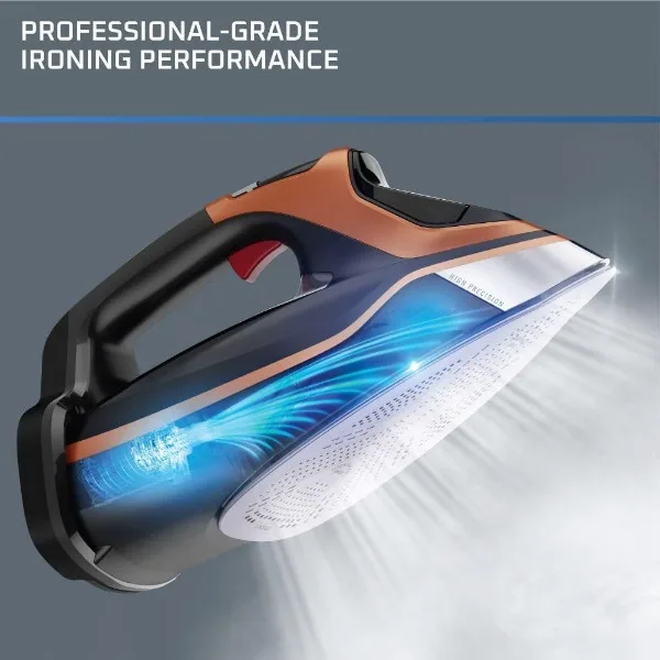 Rowenta Steam Force Pro Stainless Steel Soleplate Steam Iron for Clothes 400 Microsteam Holes, Cotton, Wool, Poly, Silk 3