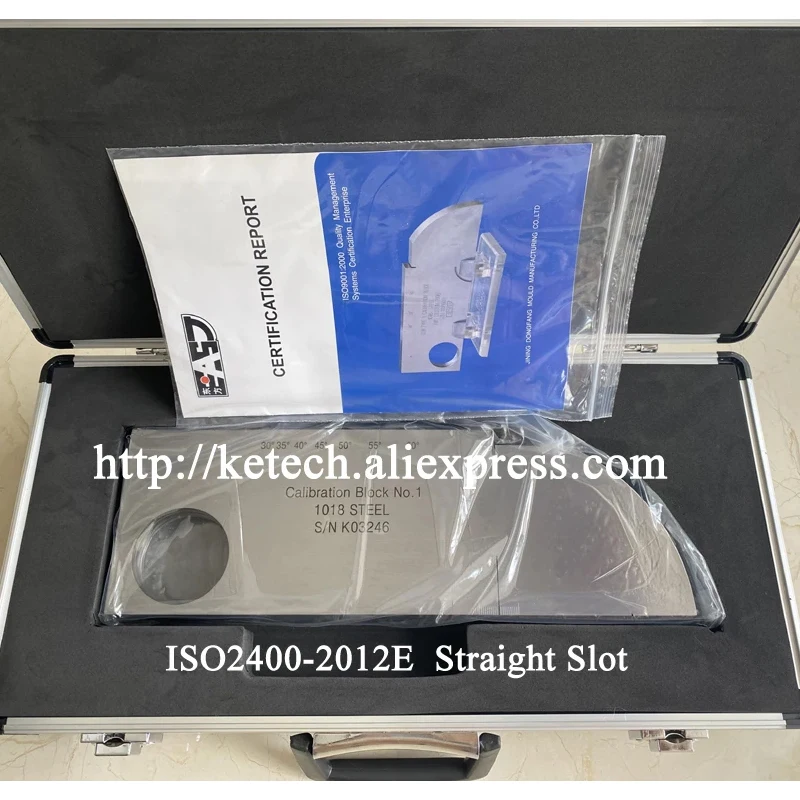 V1 Calibration Test Block IIW1 (ISO2400-2012E)-Straight / Arc Slot 2